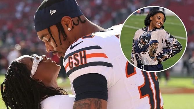 In Photos: Simone Biles recaps husband Jonathan Owens' memorable TNF outing