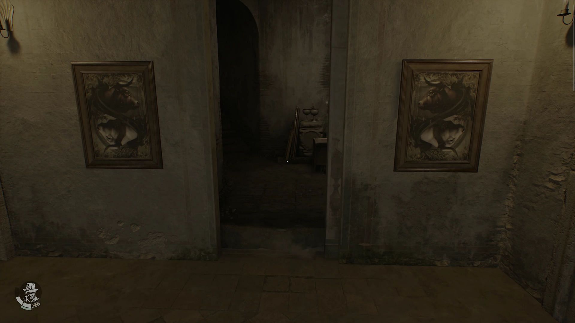 Once both paintings have been turned upside down, a secret passage will open up (Image via Bethesda)