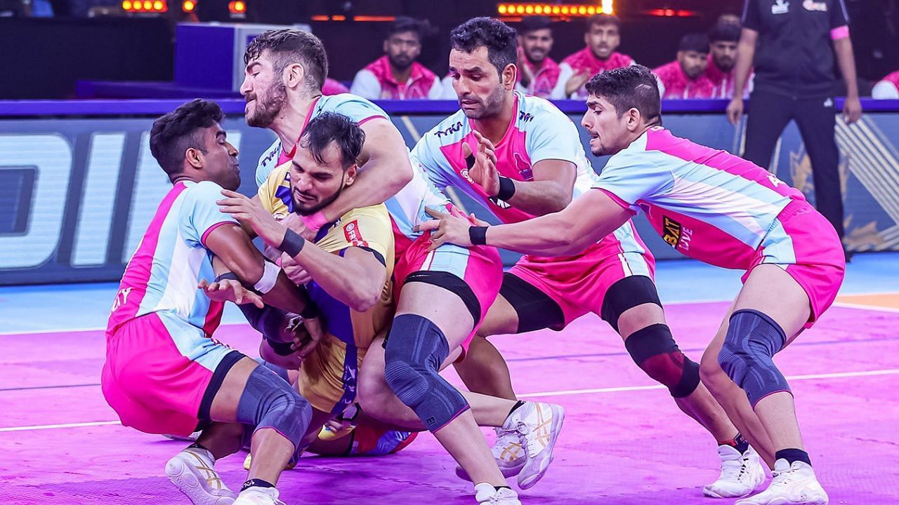 तमिल थलाइवाज vs जयपुर पिंक पैंथर्स (photo credit- X/@JaipurPanthers)