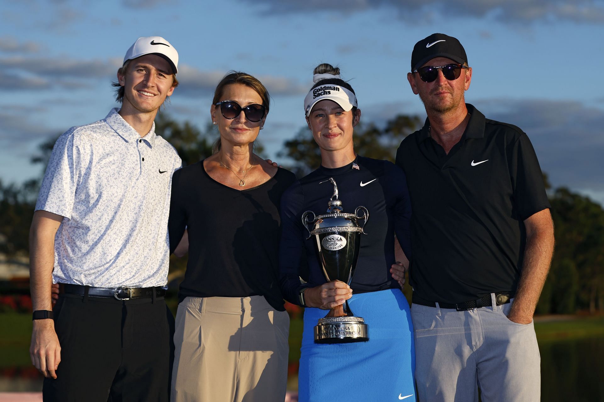 Sebastian Korda with his sister Nelly Korda and their parents - Source: Getty