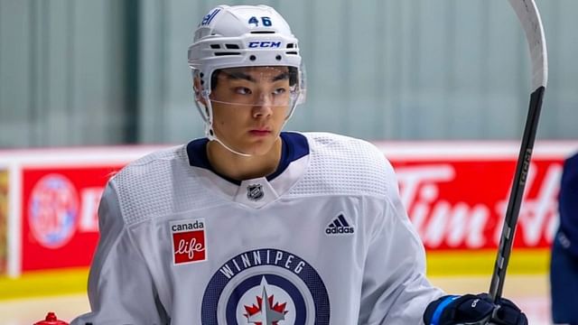 Kevin He fourth-round draft pick of the Winnipeg Jets