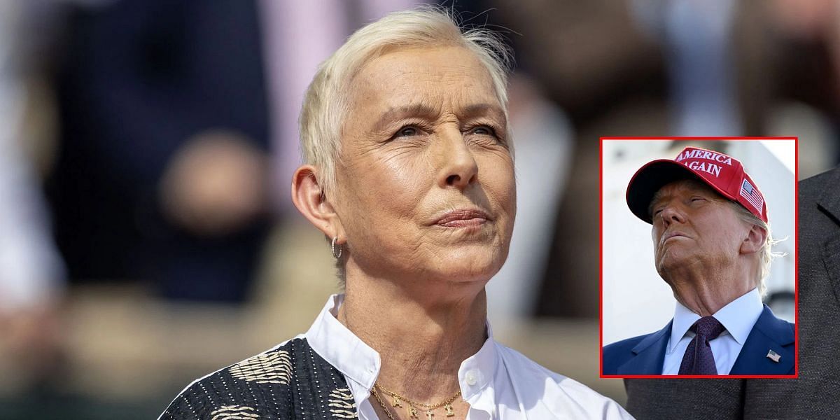 Martina Navratilova, Donald Trump (inset) (Images via GETTY)