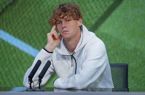 Jannik Sinner speaking to the press [Source: Getty]