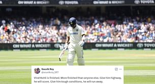 "Virat Kohli is finished" - Fans react as star batter departs for 5 in BGT 2024-25 4th Test