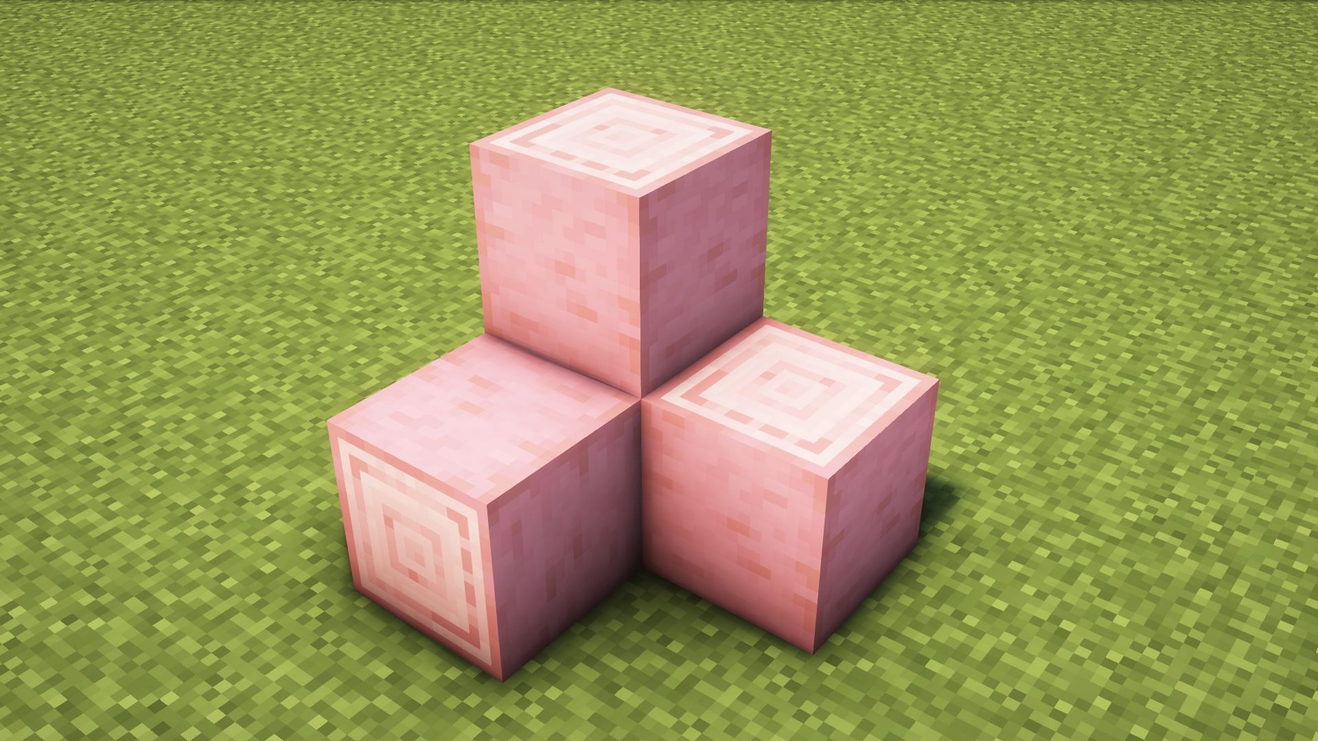 Cherry trees have light pink wood blocks (Image via Mojang Studios)