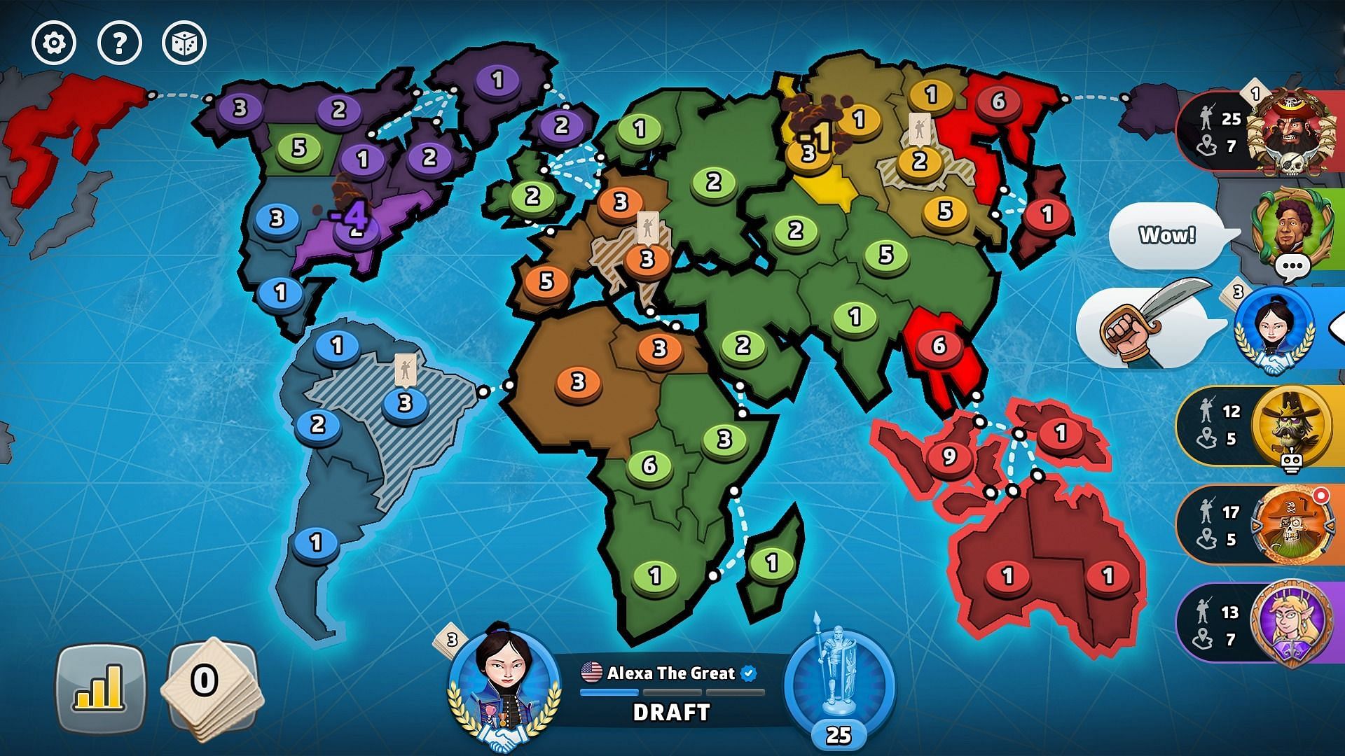 Whether you&#039;re a seasoned tactician or a casual gamer, Risk: Global Domination is an option that provides the best strategic planning among online board games (Image via SMG Studio)