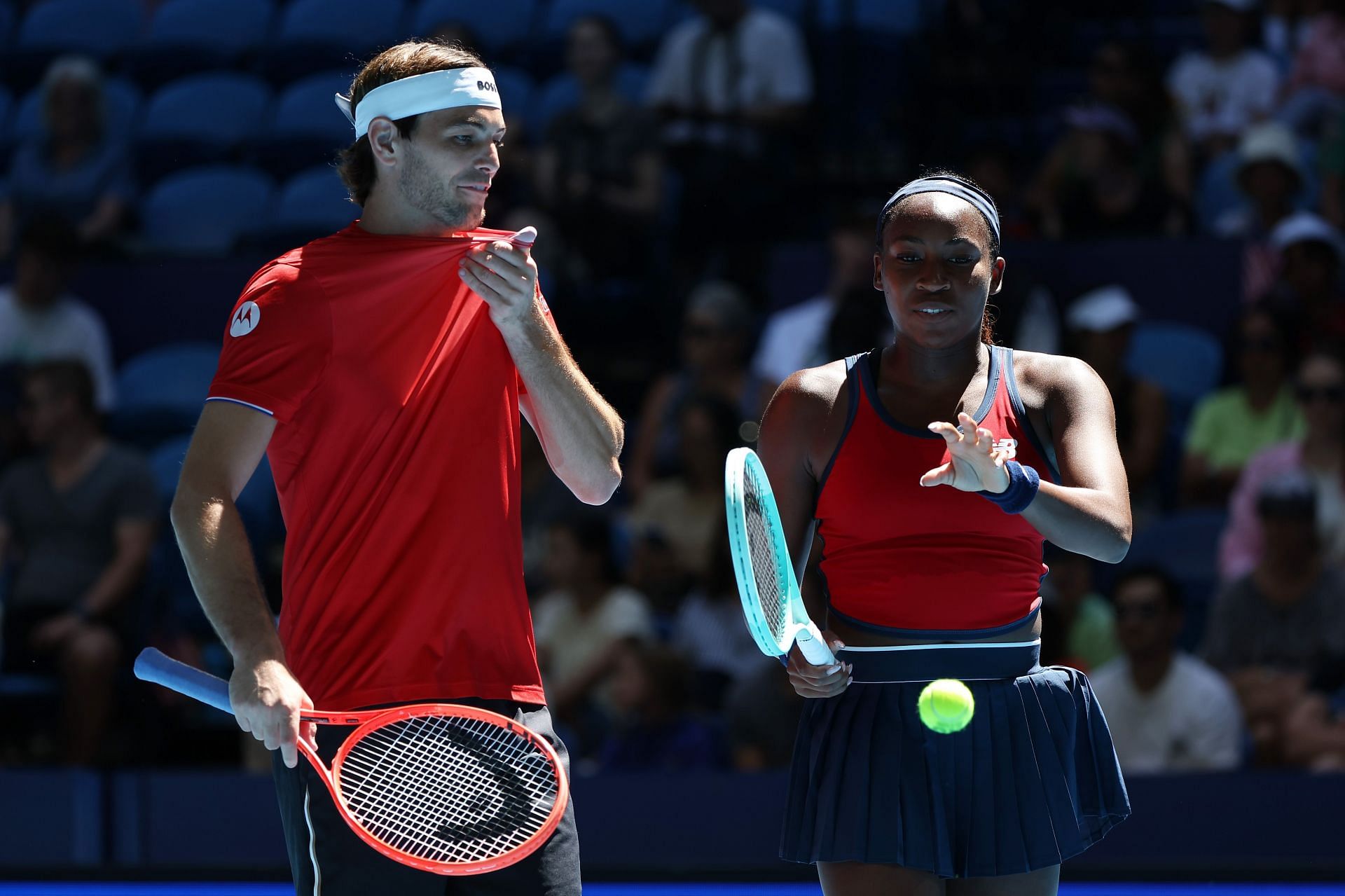 Taylor Fritz and Coco Gauff at the United Cup 2025. (Photo: Getty)