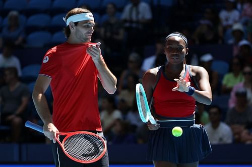 Taylor Fritz and Coco Gauff at the United Cup 2025. (Photo: Getty)