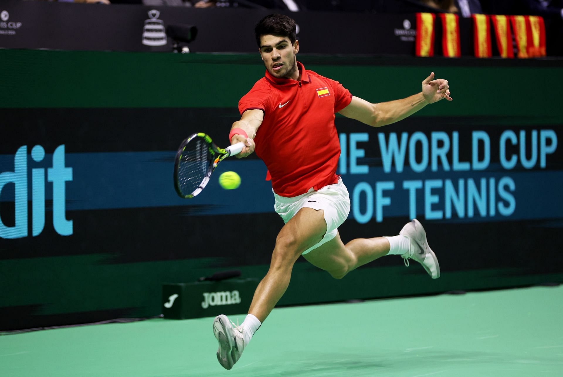 Carlos Alcaraz at the 2024 Davis Cup. Image: Getty