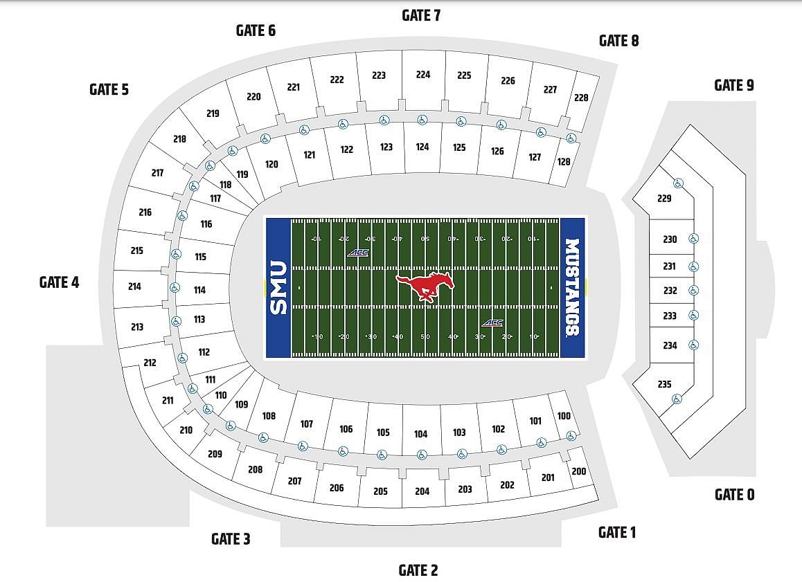 Gerald J. Ford Stadium Seating Chart