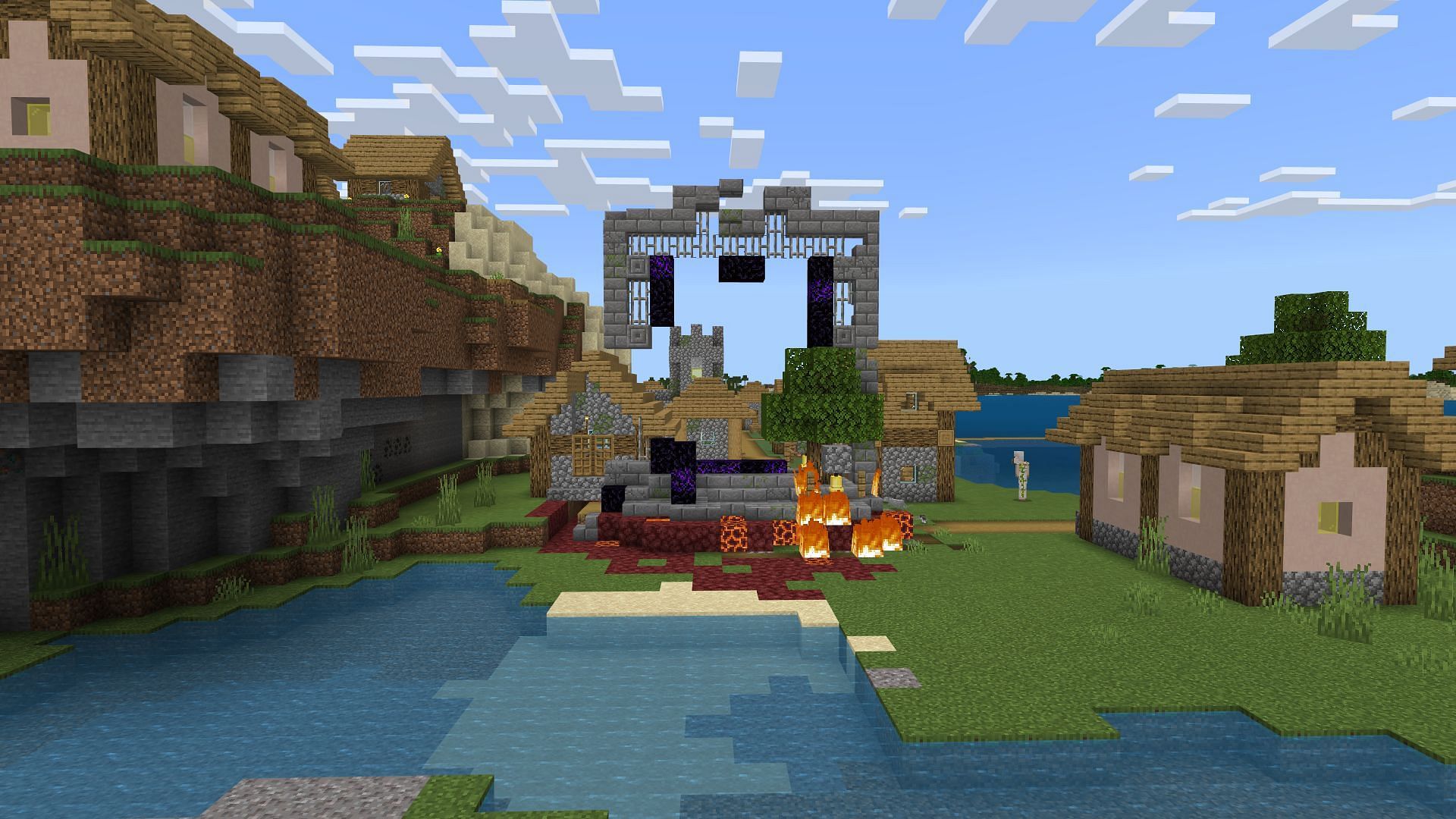 Cursed Village is definitely one of the best glitched Minecraft seeds you can explore (Image via Mojang Studios)