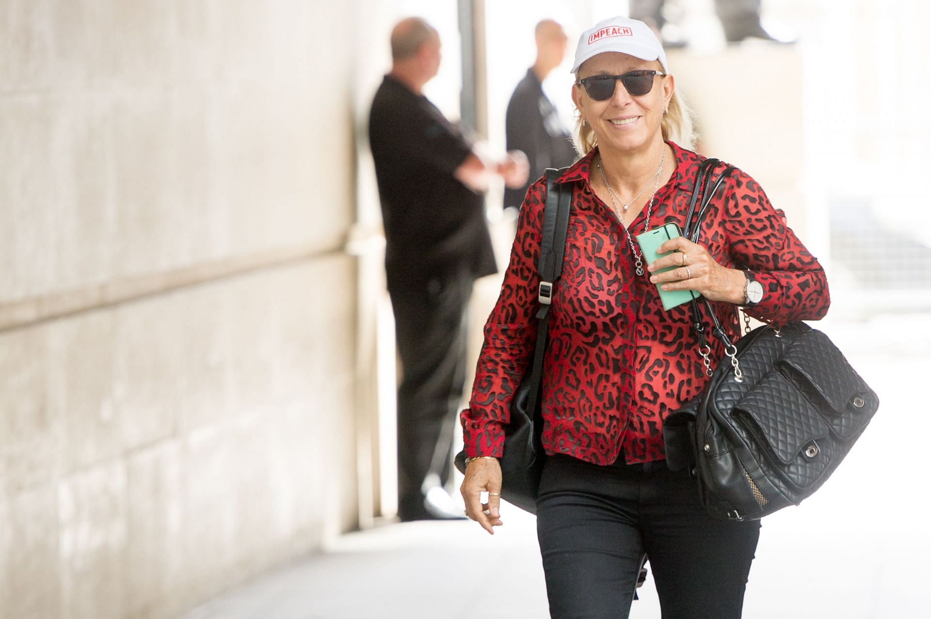 Martina Navratilova arrives at BBC Broadcasting House for The Andrew Marr Show on June 30, 2019 - Source: Getty