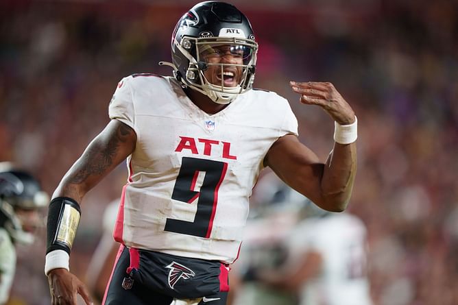 Michael Penix Jr.'s girlfriend Olivia has 4-word reaction to Falcons rookie's first NFL career touchdown vs. Commanders