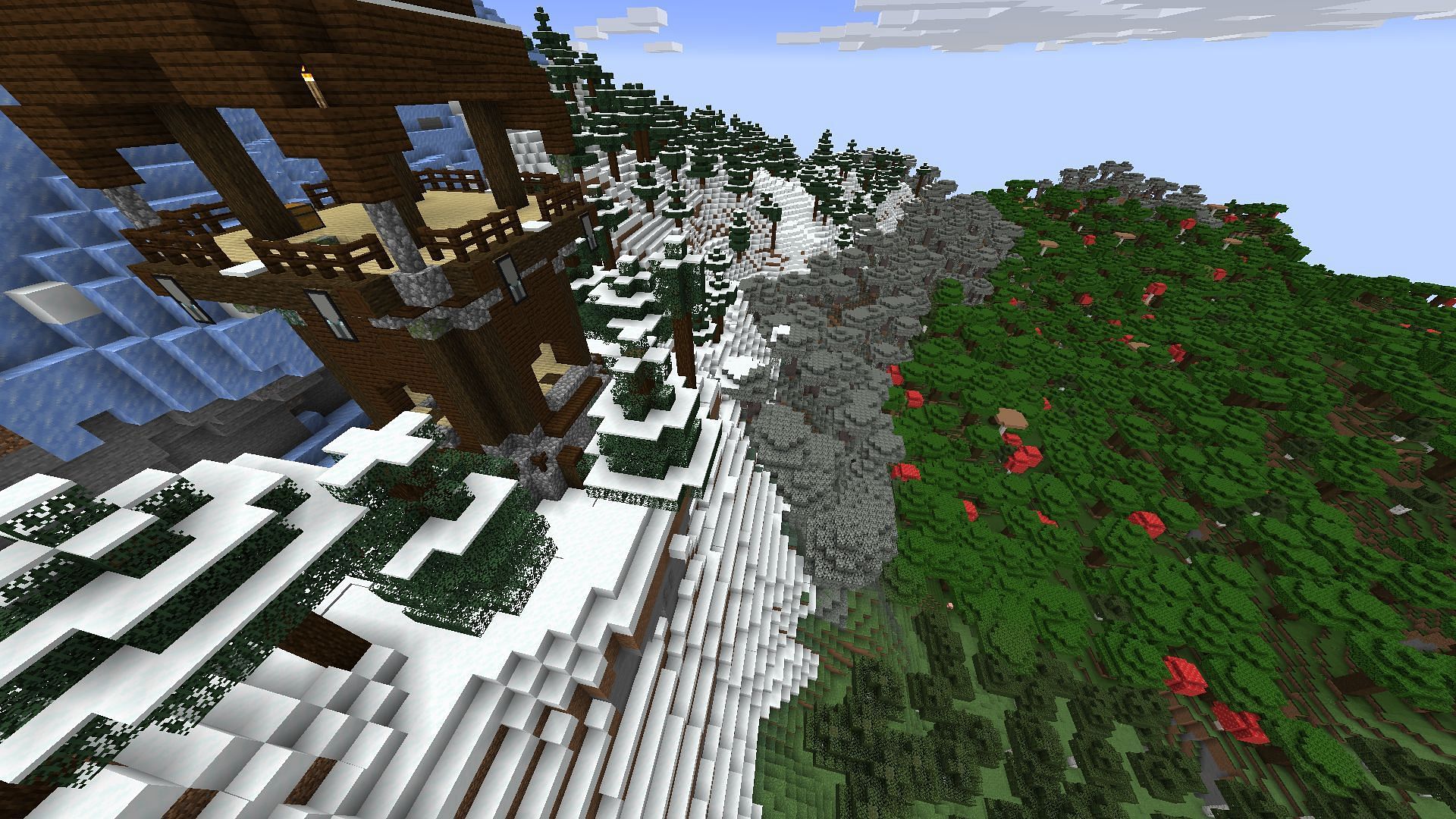 Pillager outpost overwatching a Pale Garden biome (Image via Mojang)