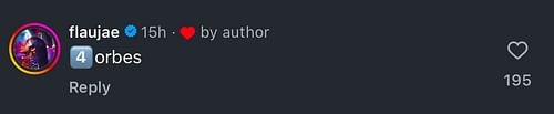 "4orbes," Johnson wrote.