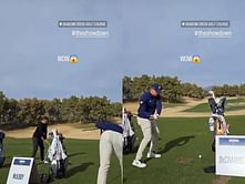 WATCH: Bryson DeChambeau Rory McIlroy launch darts at Shadow Creek GC ahead of The Showdown