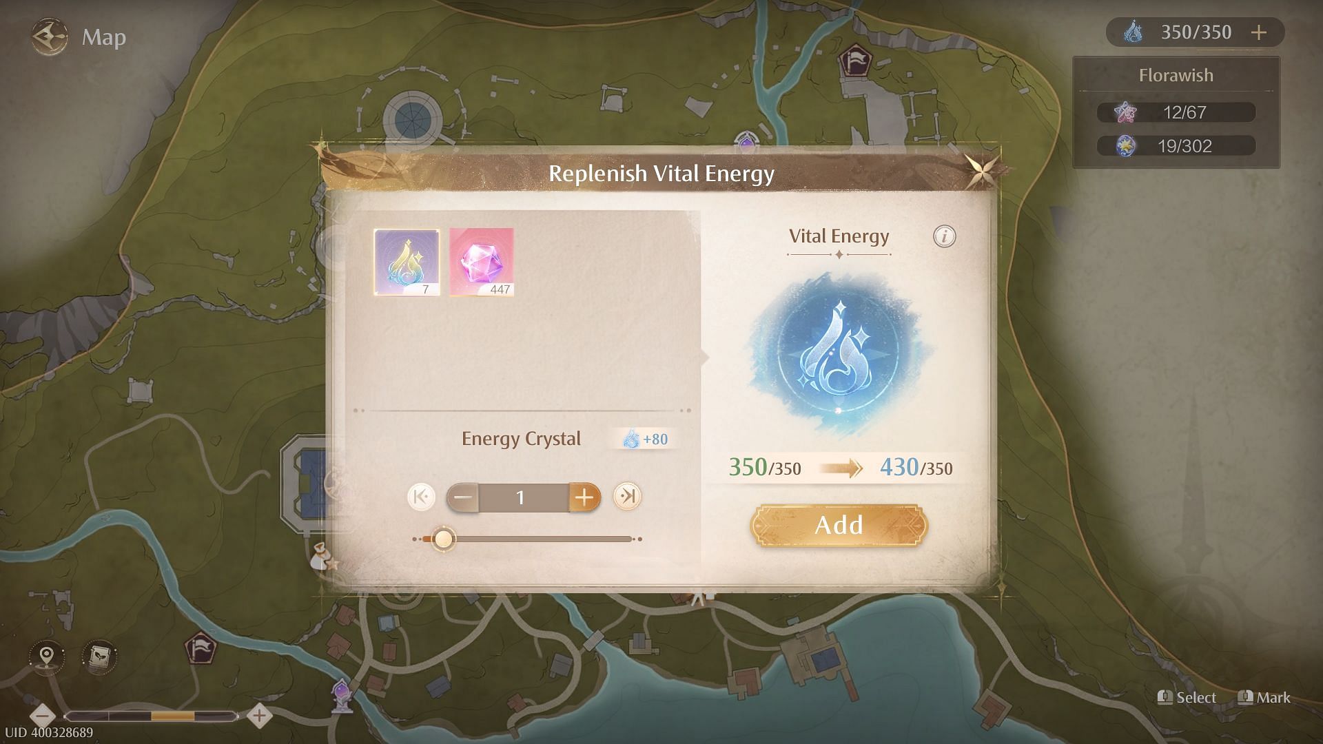 Vital Energy in Infinity Nikki (Image via InFold Games)