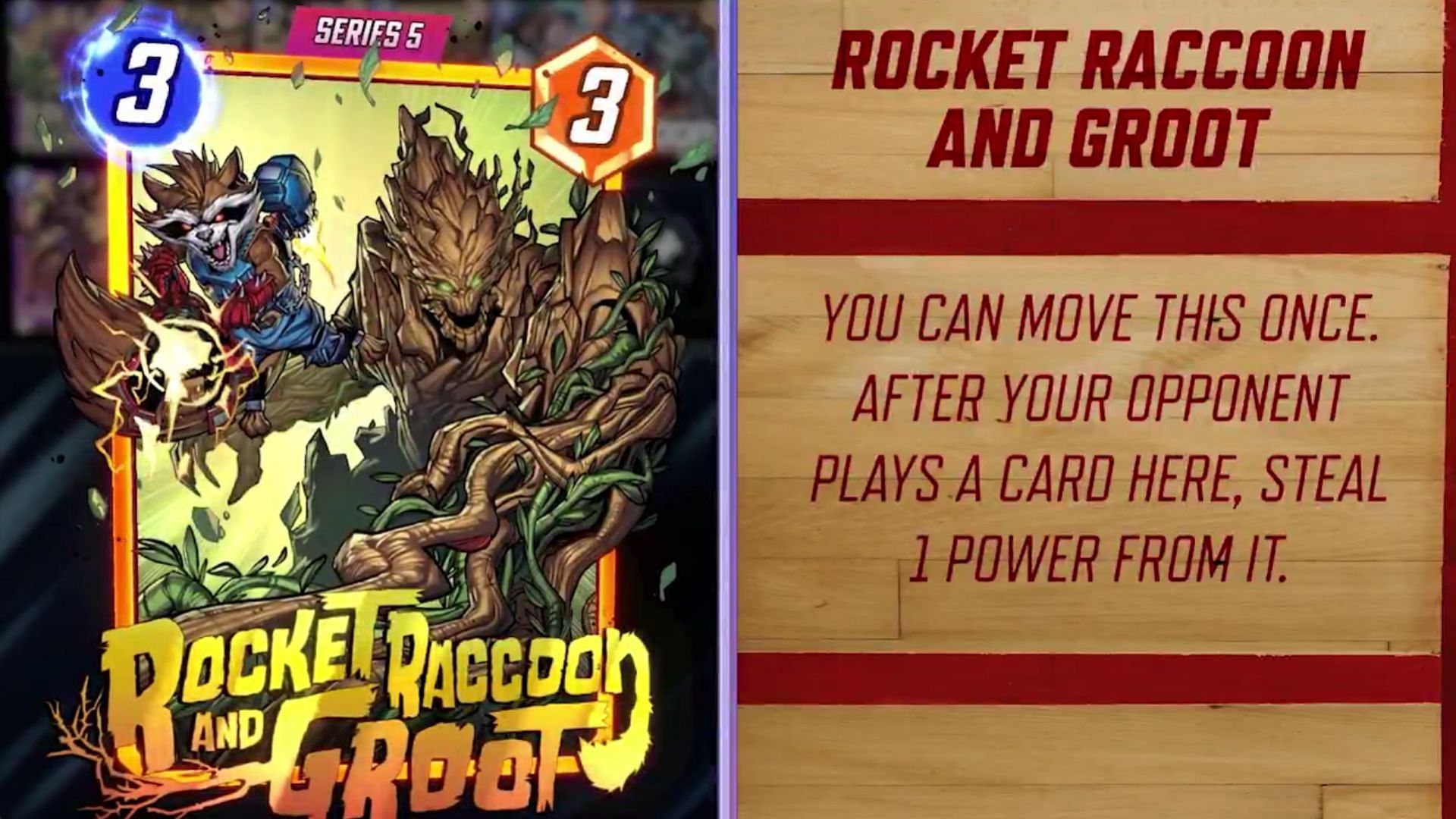 Rocket and Groot in Marvel Snap (Image via Nuverse)