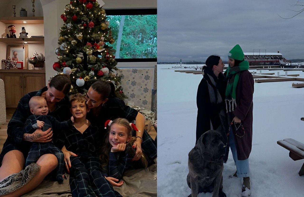 Olympic Gold Medalist M&eacute;lodie Daoust and wife Hanna shared cozy Christmas eve Photos (Img Credit: IG @melodaoust15)