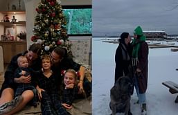 In Photos: Olympic gold medalist Melodie Daoust and wife Hanna snuggle up with their son in adorable matching pajamas for Christmas Eve