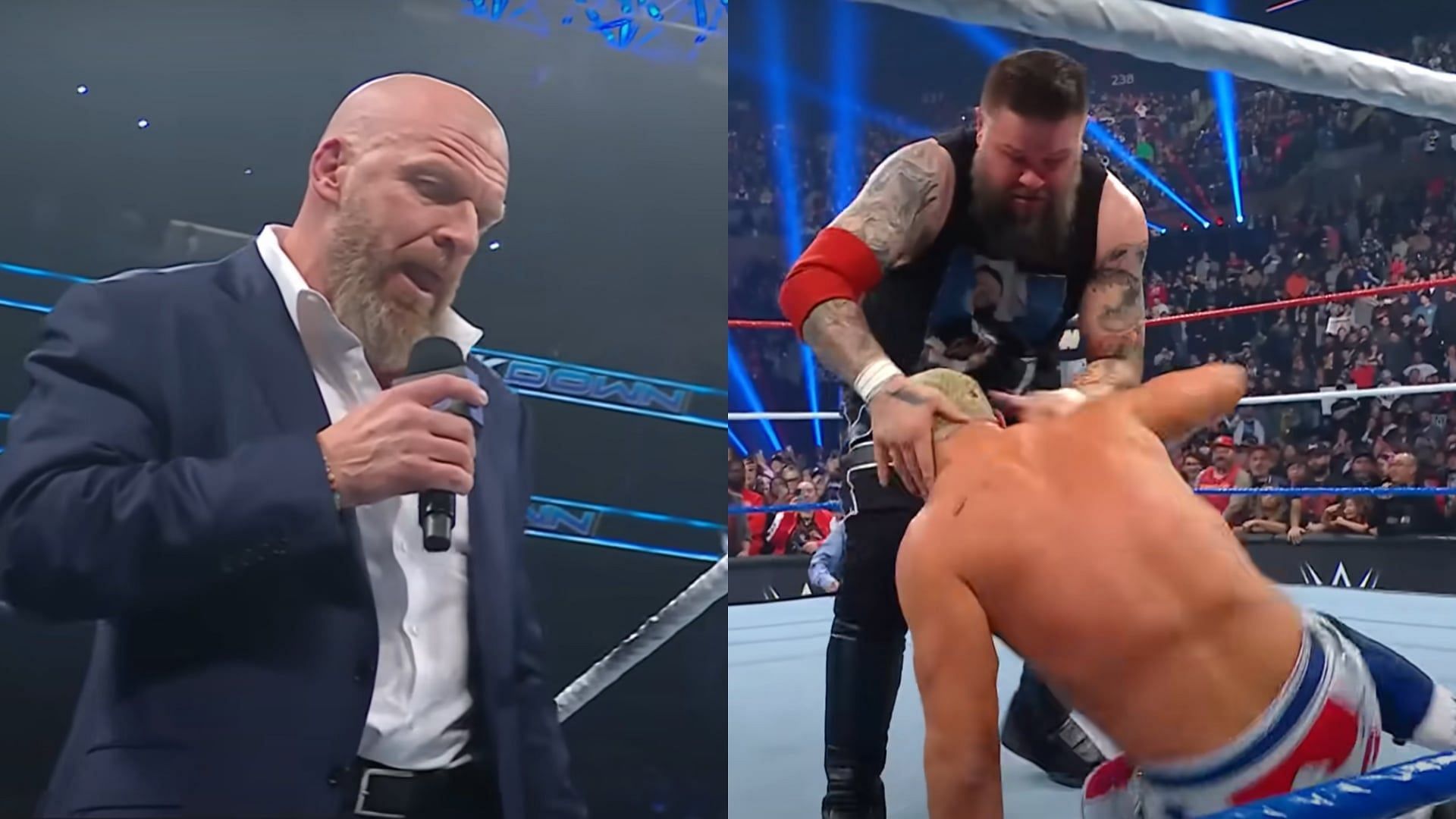 Could Triple H take any drastic action after events at SNME? [Images courtesy WWE on YouTube]