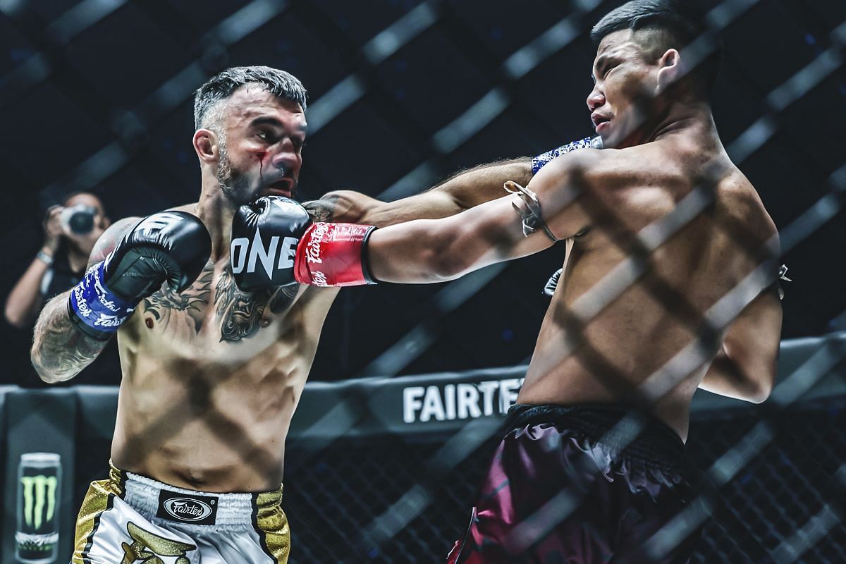 Denis Puric fighting Rodtang in June. [Photo via: ONE Championship]