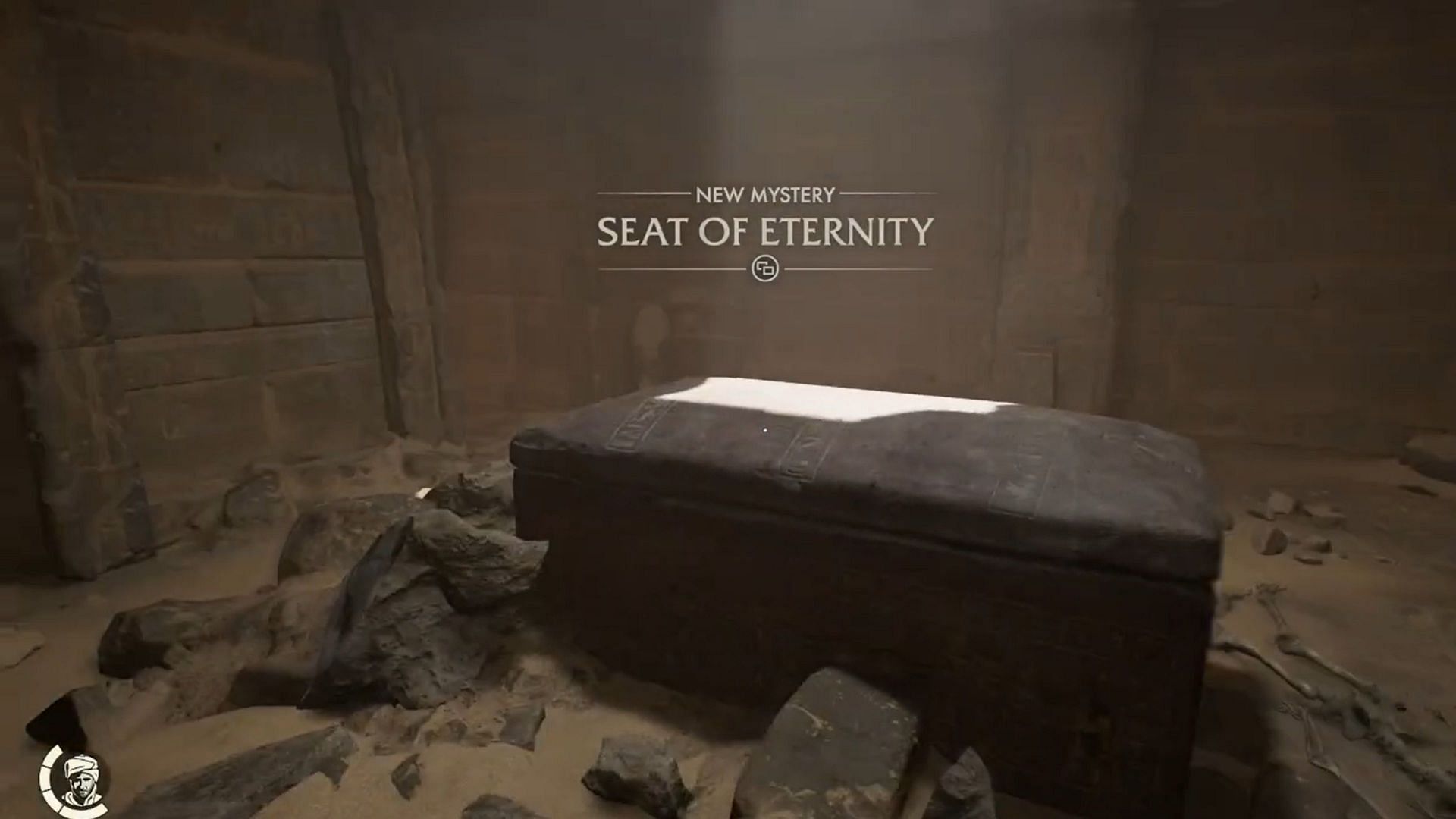 Completing the Seat of Eternity mystery in Gizeh (Image via Bethesda/ Youtube@ Trophygamers)