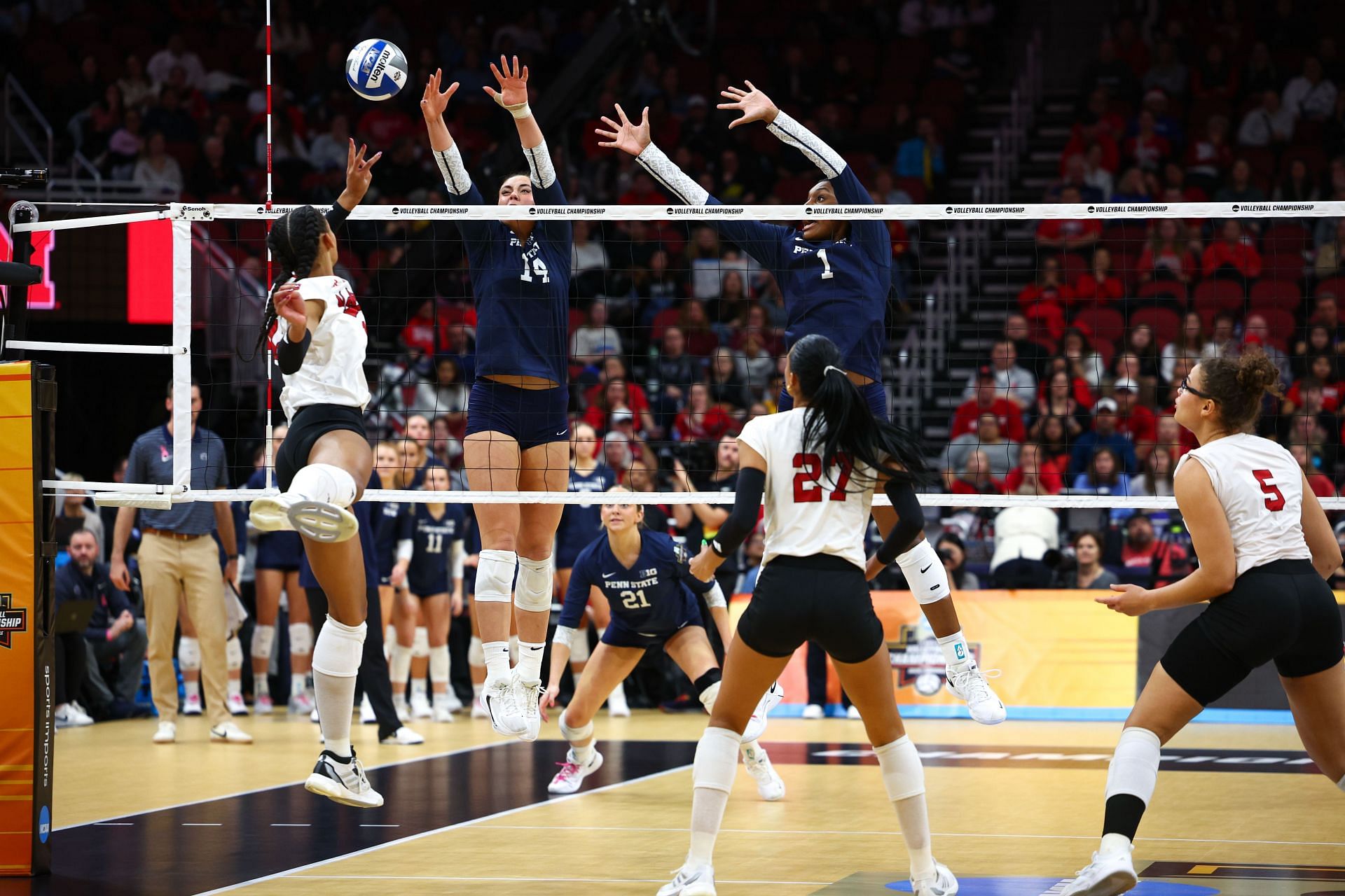 The Nittany Lions during their clash against Nebraska in the semis of the NCAA Championships (Image via: Getty Images)