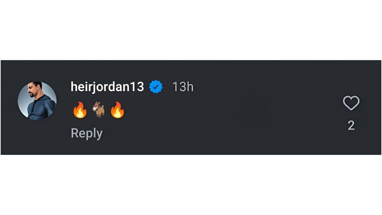 Jeffery Jordan&#039;s comment [Credit: IG/@travisscott]