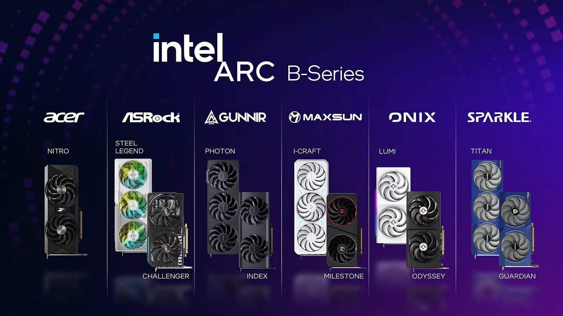 Intel Arc B580 custom AIB cards (Image via Intel)