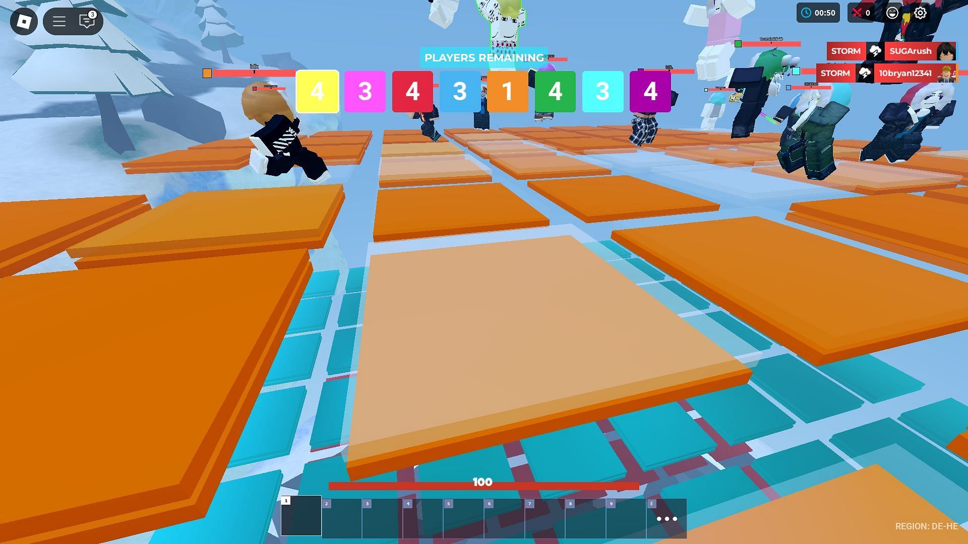 Complete mini-games to reach the mountain peak and earn Tokens (Image via Roblox)