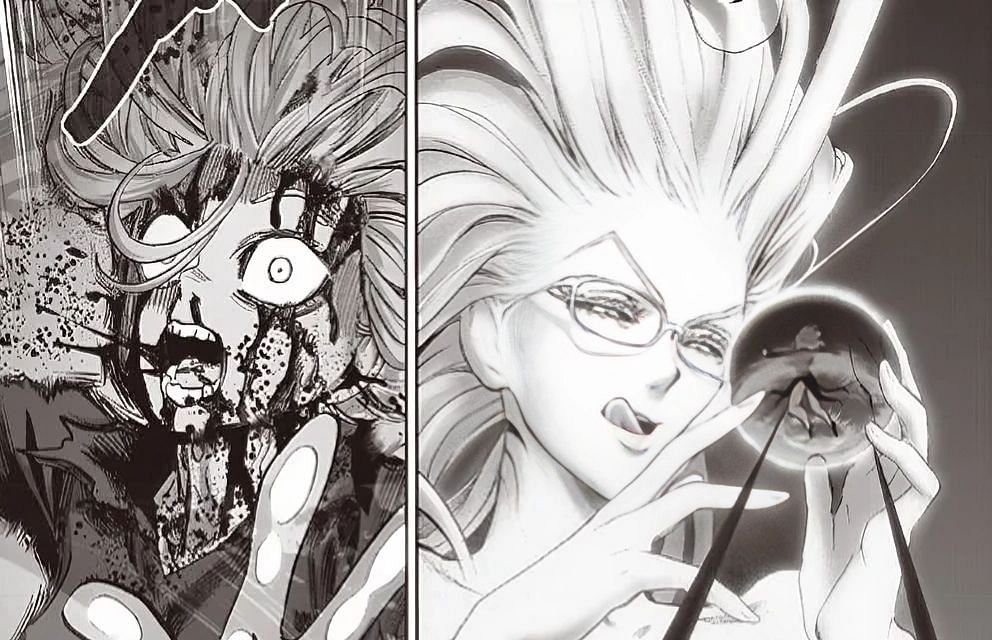 Psykos fighting Tatsumaki in the manga (Image via Shueisha).