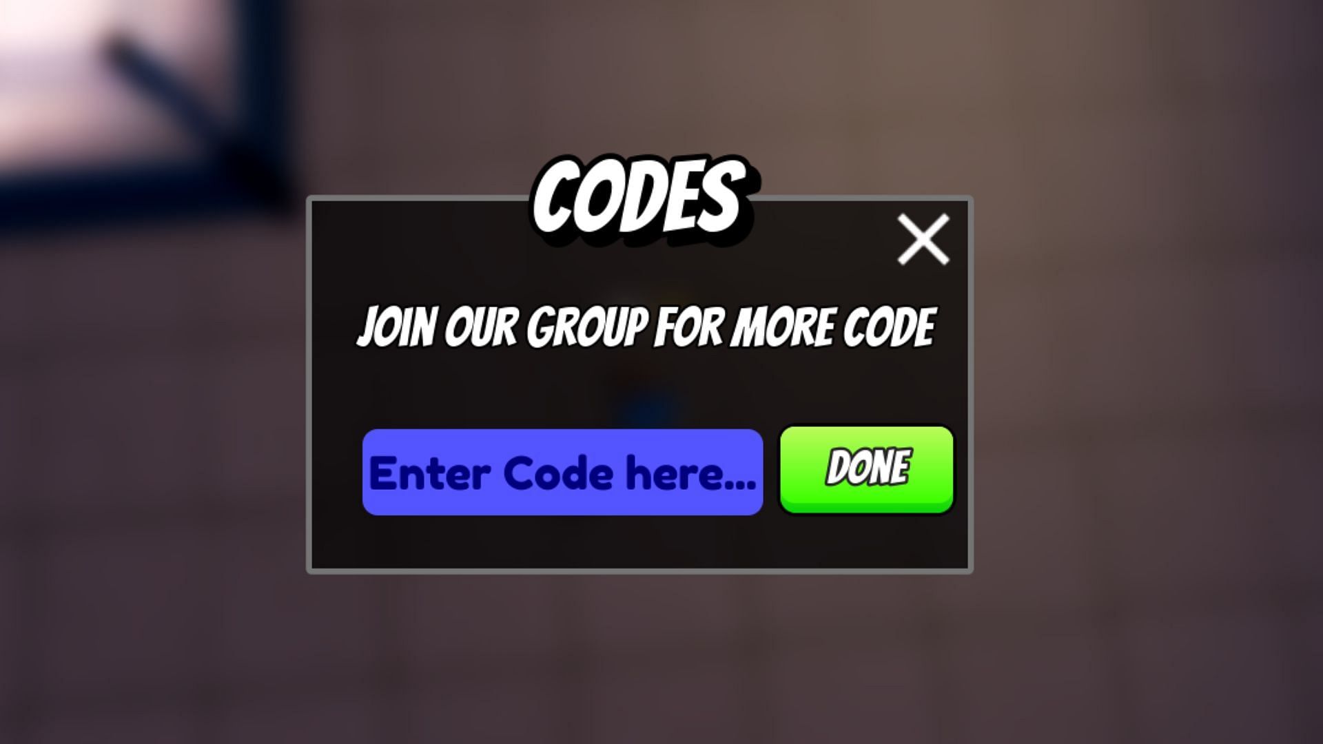 Redeem codes in Punch League (Image via Roblox)