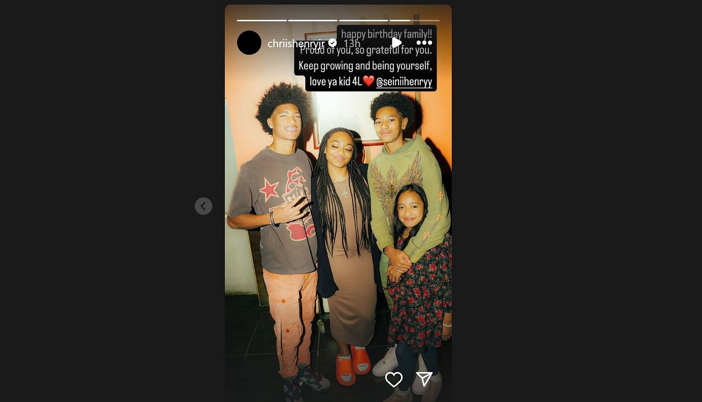 Chris Henry Jr. shares a wholesome birthday wish for sister Seini Henry via Instagram/@chriishenryjr