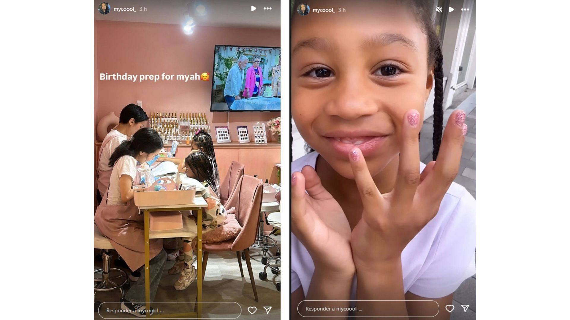 Mychal Johnson shares pics of her daughters prepping for Amyah&#039;s birthday. Photo Credits: Mychal Johnson&#039;s IG account.