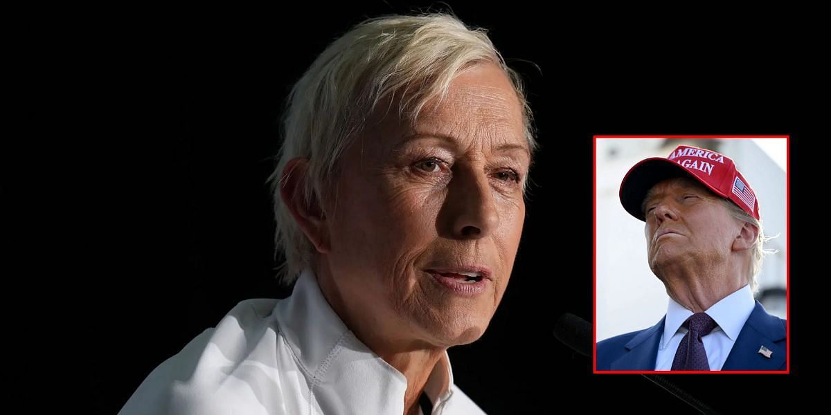 Martina Navratilova, Donald Trump (inset) (Images via GETTY)