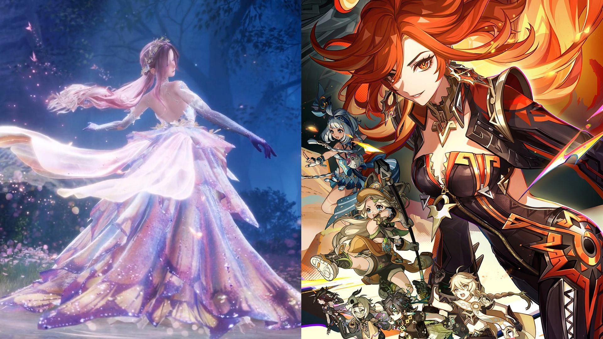 Are Infinity Nikki and Genshin Impact similar? (Image via InFold Games and HoYoverse)