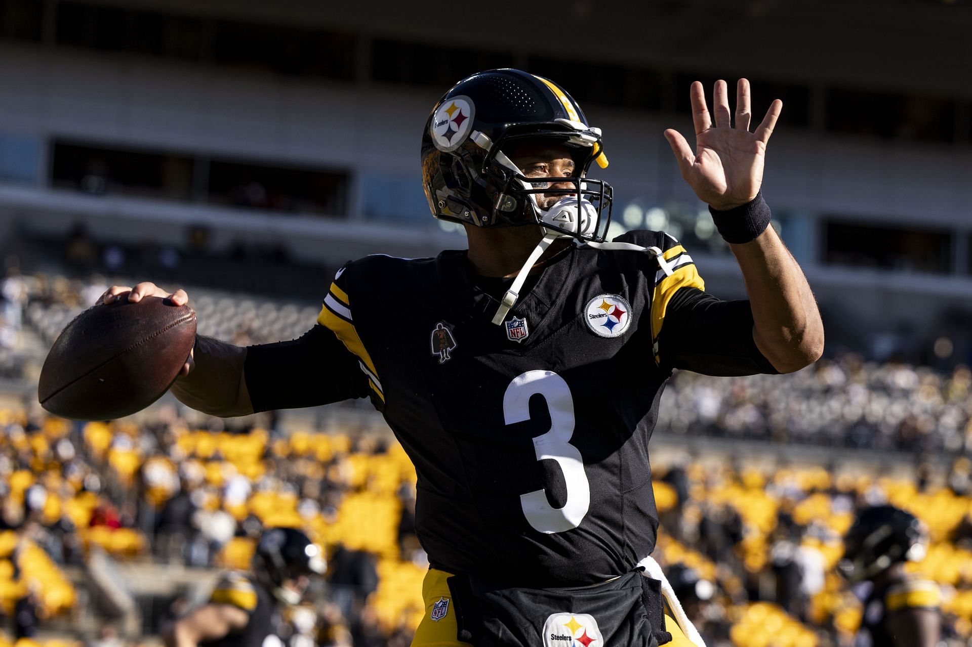 Russell Wilson during Cleveland Browns v Pittsburgh Steelers - Source: Getty