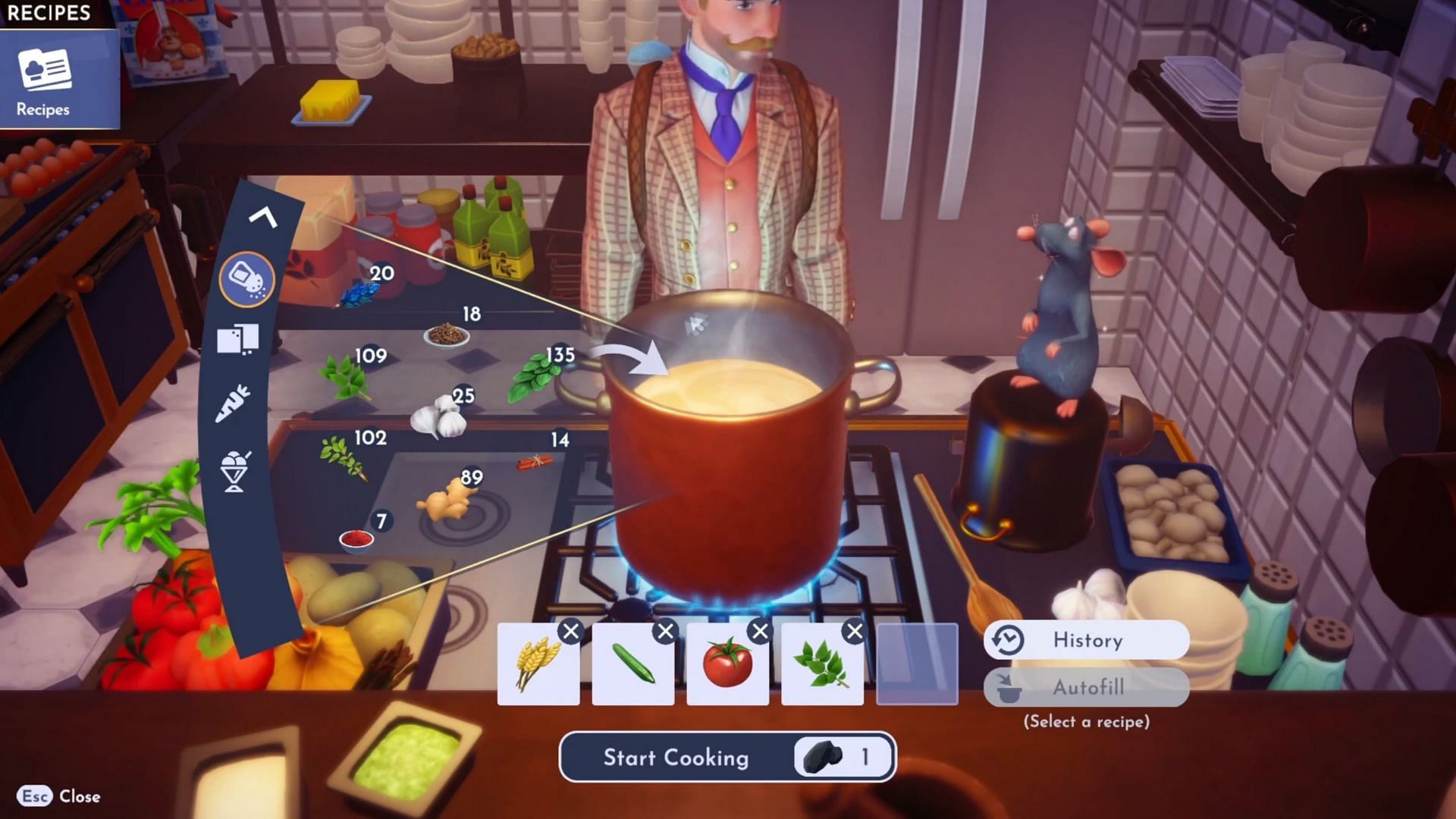 Toss all the ingredients in a pot to make the salad (Image via Gameloft)