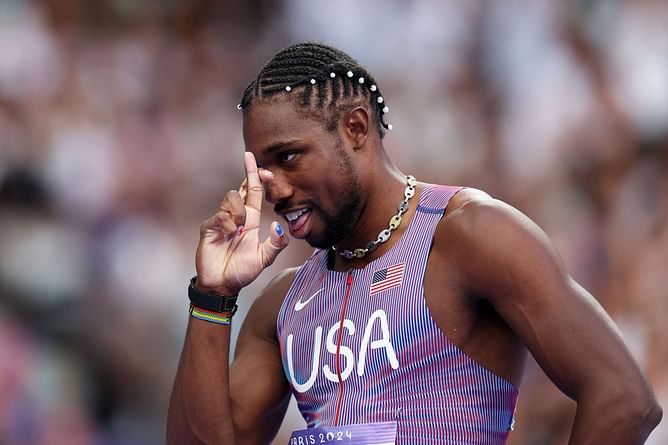 Noah Lyles sweats it out at the track "5 weeks" before 2025 opener
