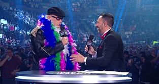 Jesse Ventura randomly takes shots at top SmackDown star at Saturday Night's Main Event; leaves Joe Tessitore stunned