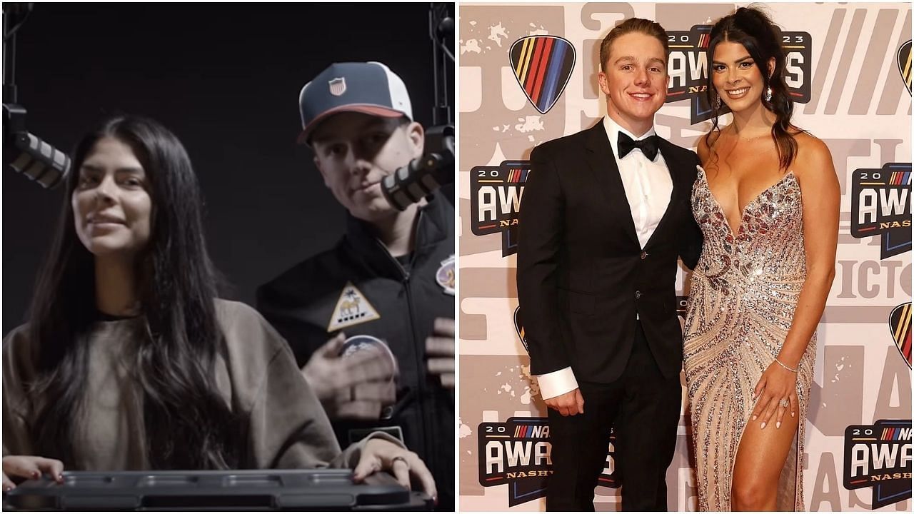 John Hunter Nemechek&rsquo;s wife Taylor flexes her &lsquo;ASMR Unboxing&rsquo; skills for her husband&rsquo;s Toyota collaboration (Images from @jhnemechek on Instagram and Getty Images)