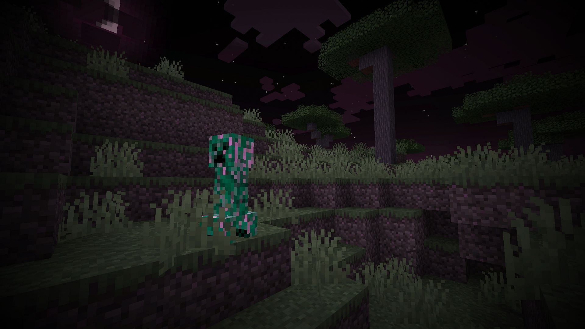 A radioactive glowing creeper can be added (Image via Mojang Studios)