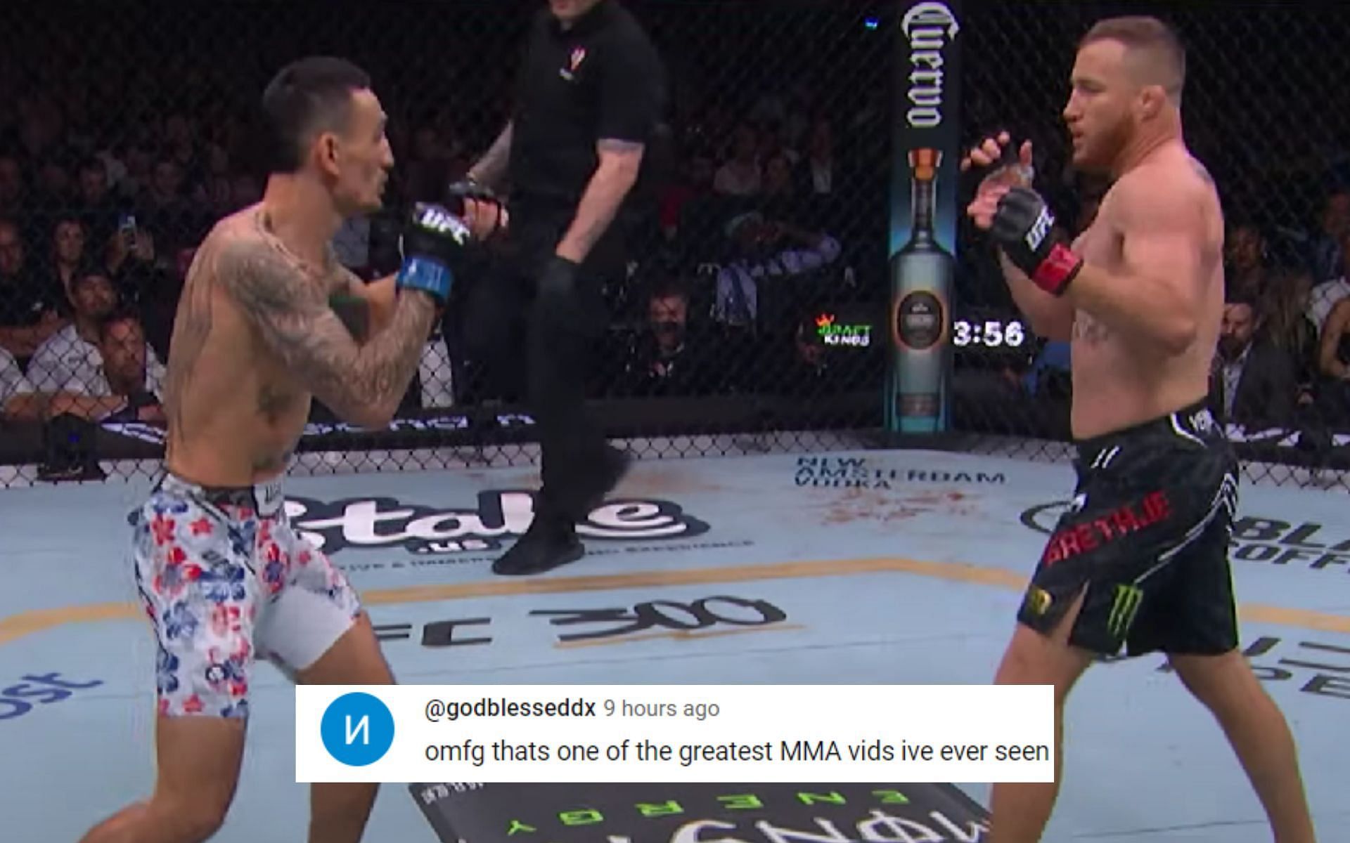 Fans react to the new footage of the Max Holloway (left) vs. Justin Gaethje (right) clash. [Image courtesy: UFC