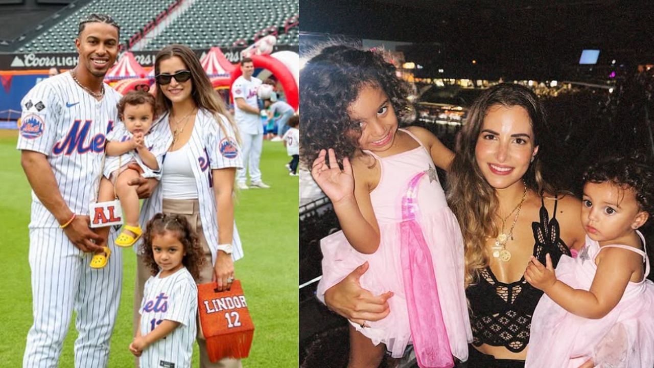 Francisco Lindor with his wife Katia Reguero and daughters Kalina and Amapola (Images from - Instagram.com/@katia.lindor)