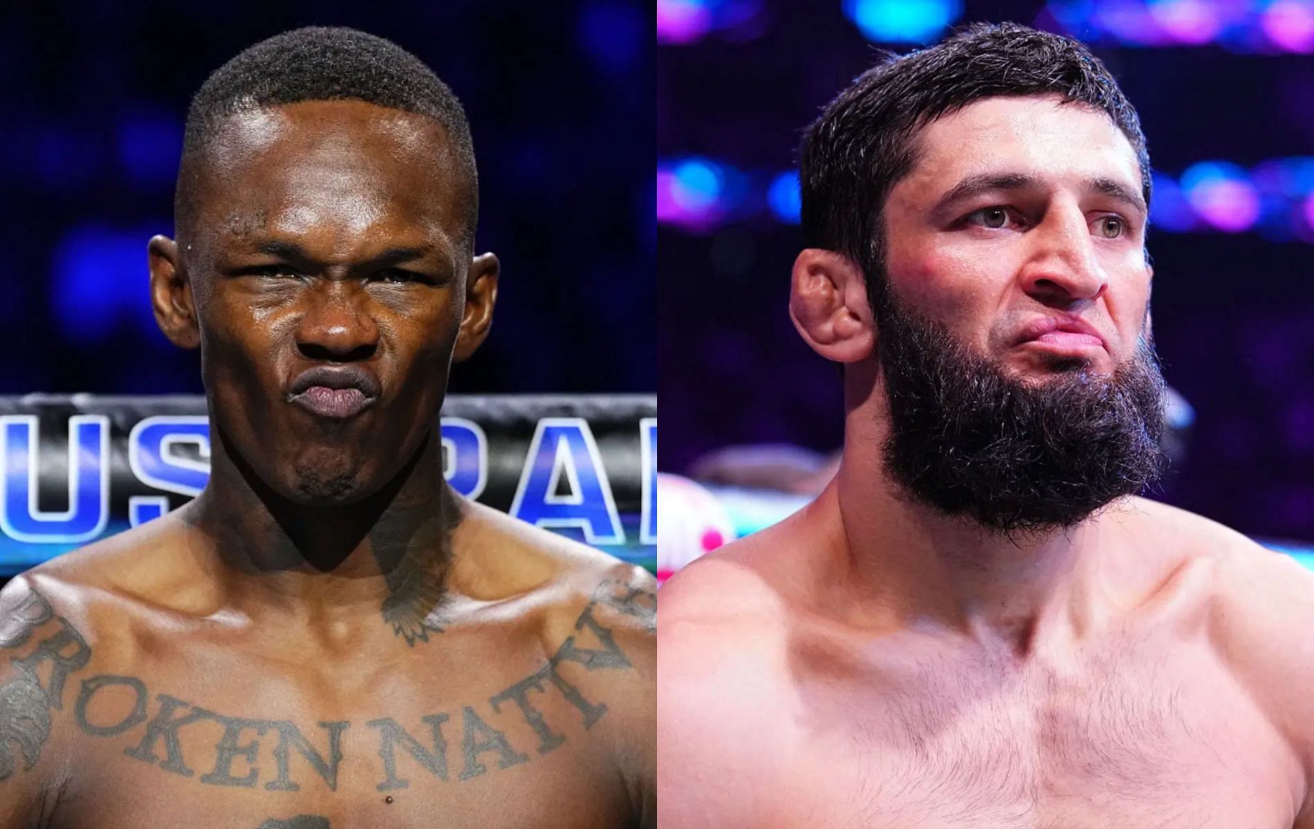 Israel Adesanya details how Khamzat Chimaev reenkindled the fire in him to fight. [Image Courtesy: Getty Images]