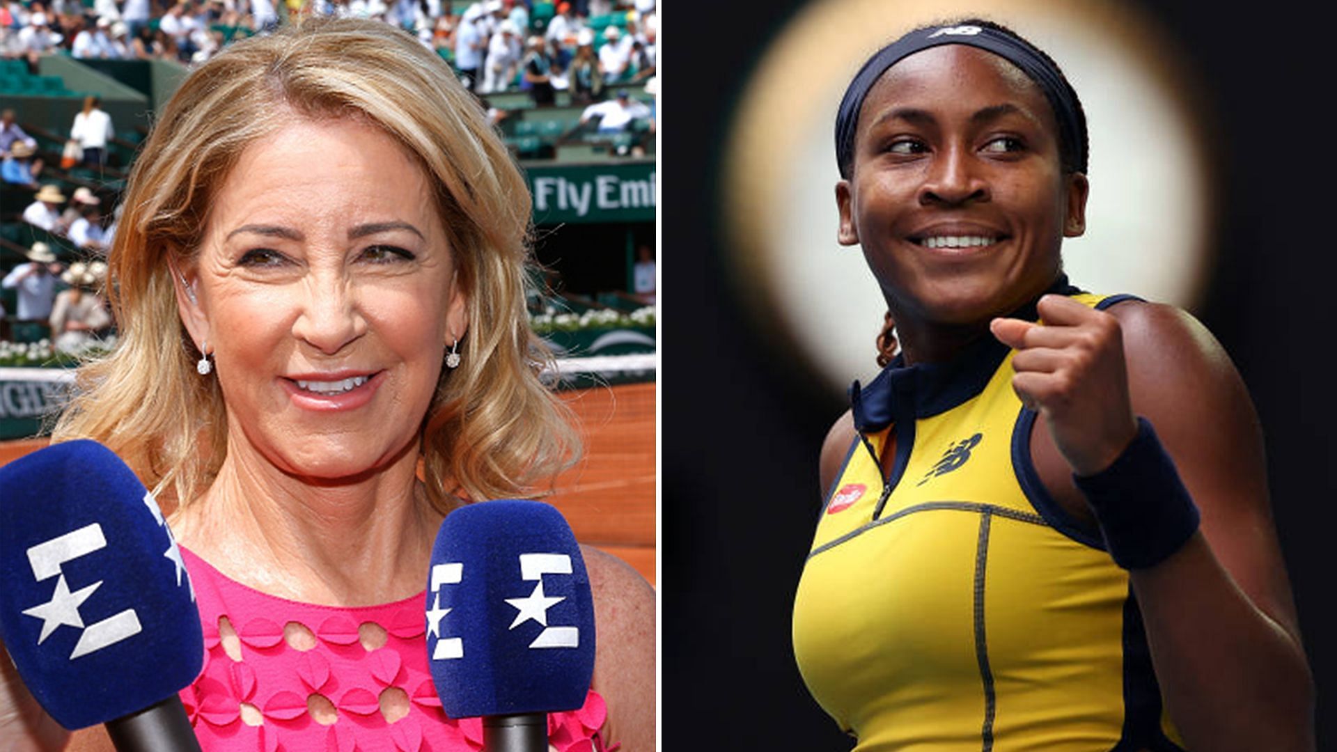 Chris Evert and Coco Gauff celebrated Christmas in their own way. (Photos: Getty)