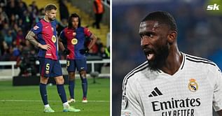 Real Madrid star Antonio Rudiger’s hilarious reaction to Barcelona losing against Leganes caught on camera