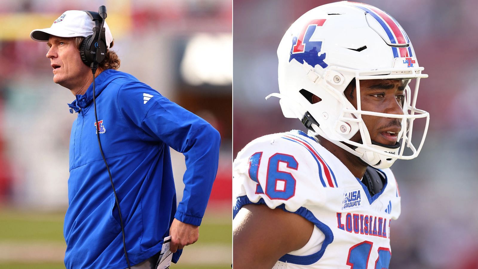 La. Tech coach Sonny Cumbie lost many players to the transfer portal, including WR Tru Edwards. (Photo Credits: IMAGN)