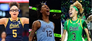 Ja Morant makes feelings known about Notre Dame duo Olivia Miles and Hannah Hidalgo